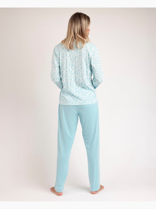 ADMAS CLASSIC Pijama Abierto Manga Larga Spring Leaves para Mujer - Kiabi ADMAS CLASSIC Pijama Abierto Manga Larga Spring Leaves para Mujer - Kiabi