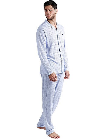 ADMAS CLASSIC Pijama Abierto Manga Larga Stripes - Dots para Hombre
