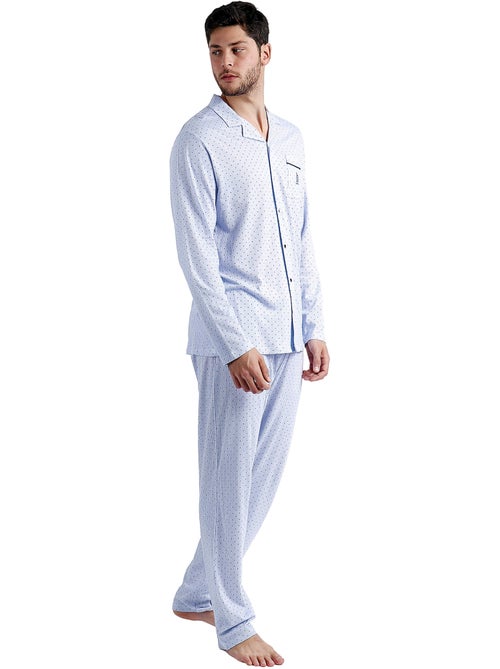 ADMAS CLASSIC Pijama Abierto Manga Larga Stripes - Dots para Hombre - Kiabi ADMAS CLASSIC Pijama Abierto Manga Larga Stripes - Dots para Hombre - Kiabi
