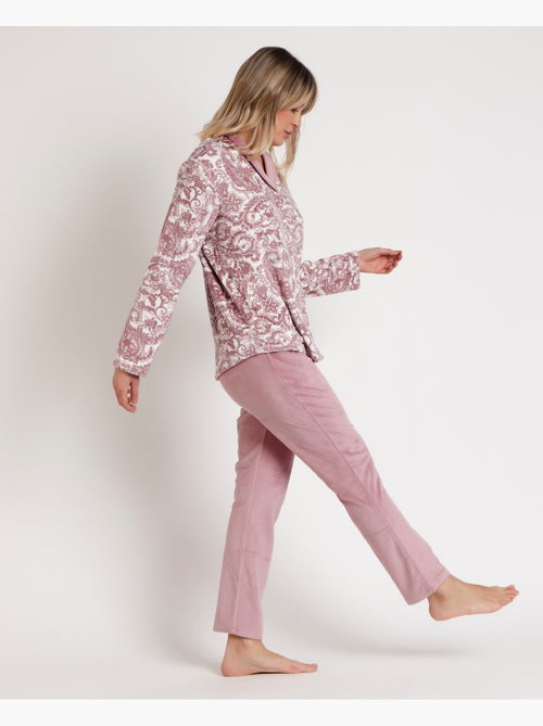 ADMAS CLASSIC Pijama Abierto Manga Larga Velvet Cachemire para Mujer - Kiabi ADMAS CLASSIC Pijama Abierto Manga Larga Velvet Cachemire para Mujer - Kiabi