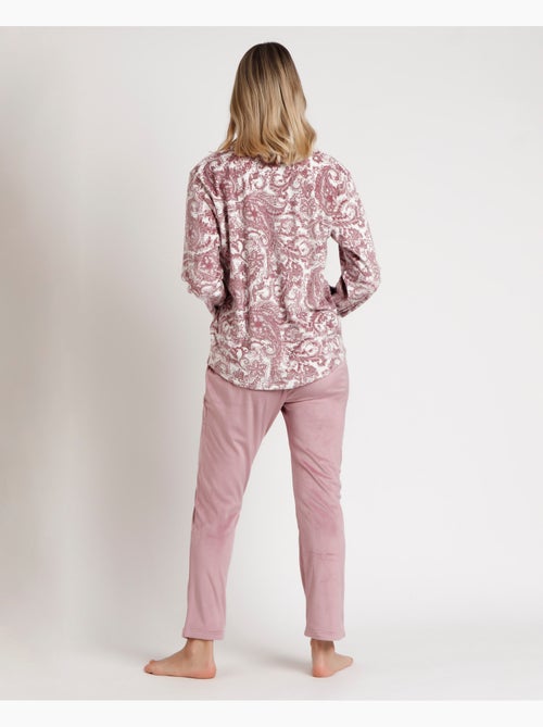 ADMAS CLASSIC Pijama Abierto Manga Larga Velvet Cachemire para Mujer - Kiabi ADMAS CLASSIC Pijama Abierto Manga Larga Velvet Cachemire para Mujer - Kiabi