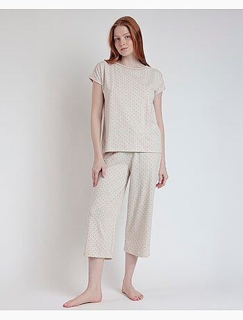ADMAS CLASSIC Pijama Manga Caída Organic Dots para Mujer