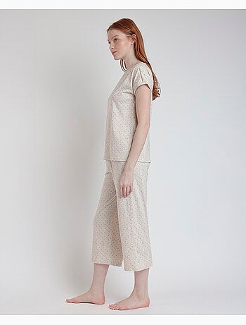 ADMAS CLASSIC Pijama Manga Caída Organic Dots para Mujer