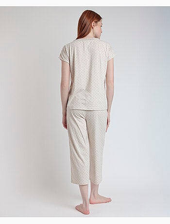 ADMAS CLASSIC Pijama Manga Caída Organic Dots para Mujer