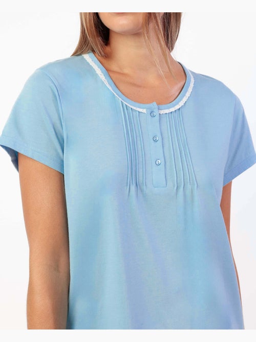 ADMAS CLASSIC Pijama Manga Corta Blue Classic Cachemire para Mujer - Kiabi