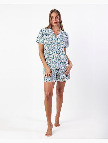 ADMAS CLASSIC Pijama Manga Corta Classic Cachemire para Mujer