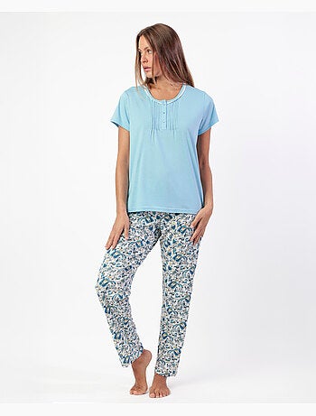 ADMAS CLASSIC Pijama Manga Corta Classic Cachemire Print para Mujer
