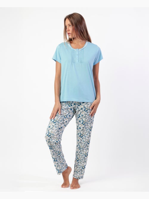 ADMAS CLASSIC Pijama Manga Corta Classic Cachemire Print para Mujer - Kiabi ADMAS CLASSIC Pijama Manga Corta Classic Cachemire Print para Mujer - Kiabi