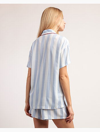 ADMAS CLASSIC Pijama Manga Corta Classic Light Stripes para Mujer