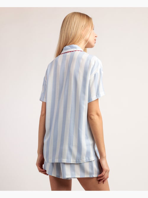 ADMAS CLASSIC Pijama Manga Corta Classic Light Stripes para Mujer - Kiabi ADMAS CLASSIC Pijama Manga Corta Classic Light Stripes para Mujer - Kiabi