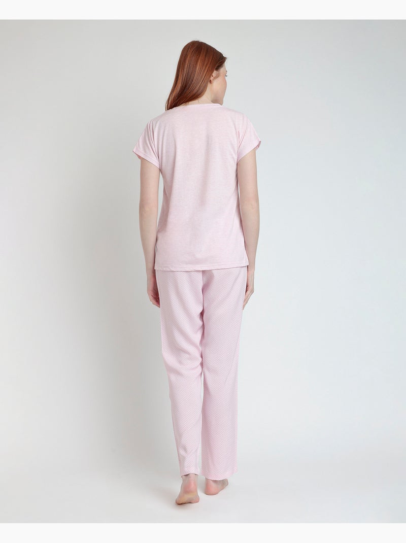 ADMAS CLASSIC Pijama Manga Corta Classic Spiga para Mujer Rosa - Kiabi