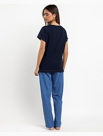 ADMAS CLASSIC Pijama Manga Corta Classic Stripe para Mujer