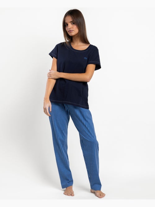 ADMAS CLASSIC Pijama Manga Corta Classic Stripe para Mujer - Kiabi ADMAS CLASSIC Pijama Manga Corta Classic Stripe para Mujer - Kiabi