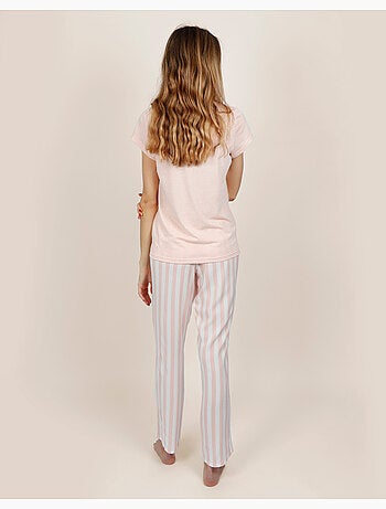 ADMAS CLASSIC Pijama Manga Corta Classic Stripes para Mujer