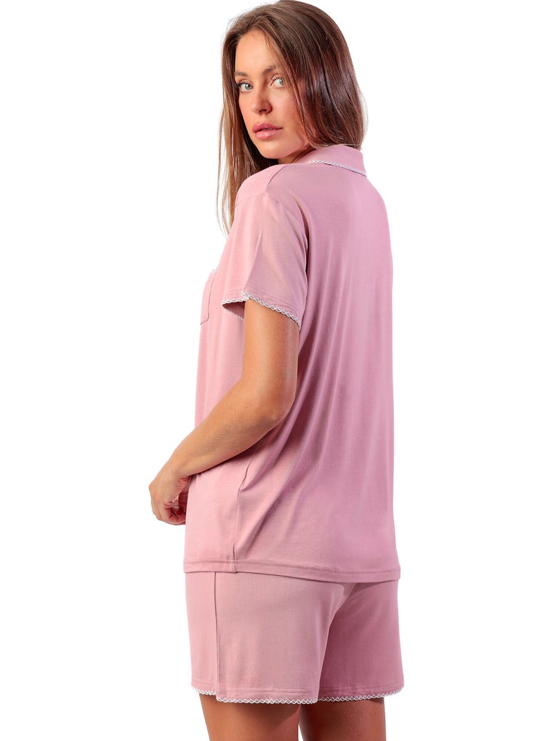 ADMAS CLASSIC Pijama Manga Corta Classic Summer para Mujer Rosa - Kiabi
