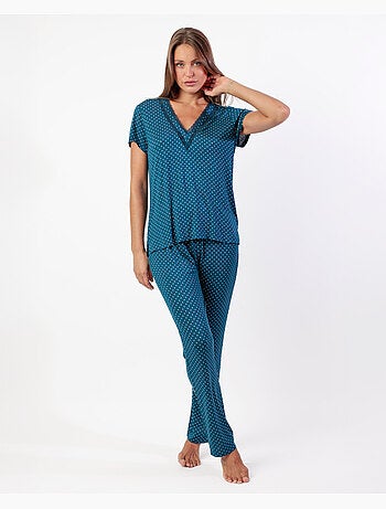ADMAS CLASSIC Pijama Manga Corta Dots Lace para Mujer
