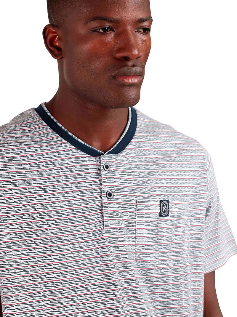 ADMAS CLASSIC Pijama Manga Corta Espiga para Hombre Azul - Kiabi