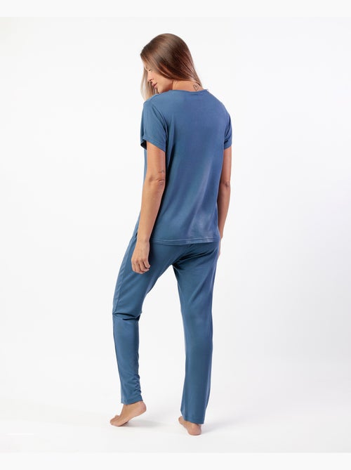 ADMAS CLASSIC Pijama Manga Corta Guipur Fresh Air para Mujer - Kiabi ADMAS CLASSIC Pijama Manga Corta Guipur Fresh Air para Mujer - Kiabi