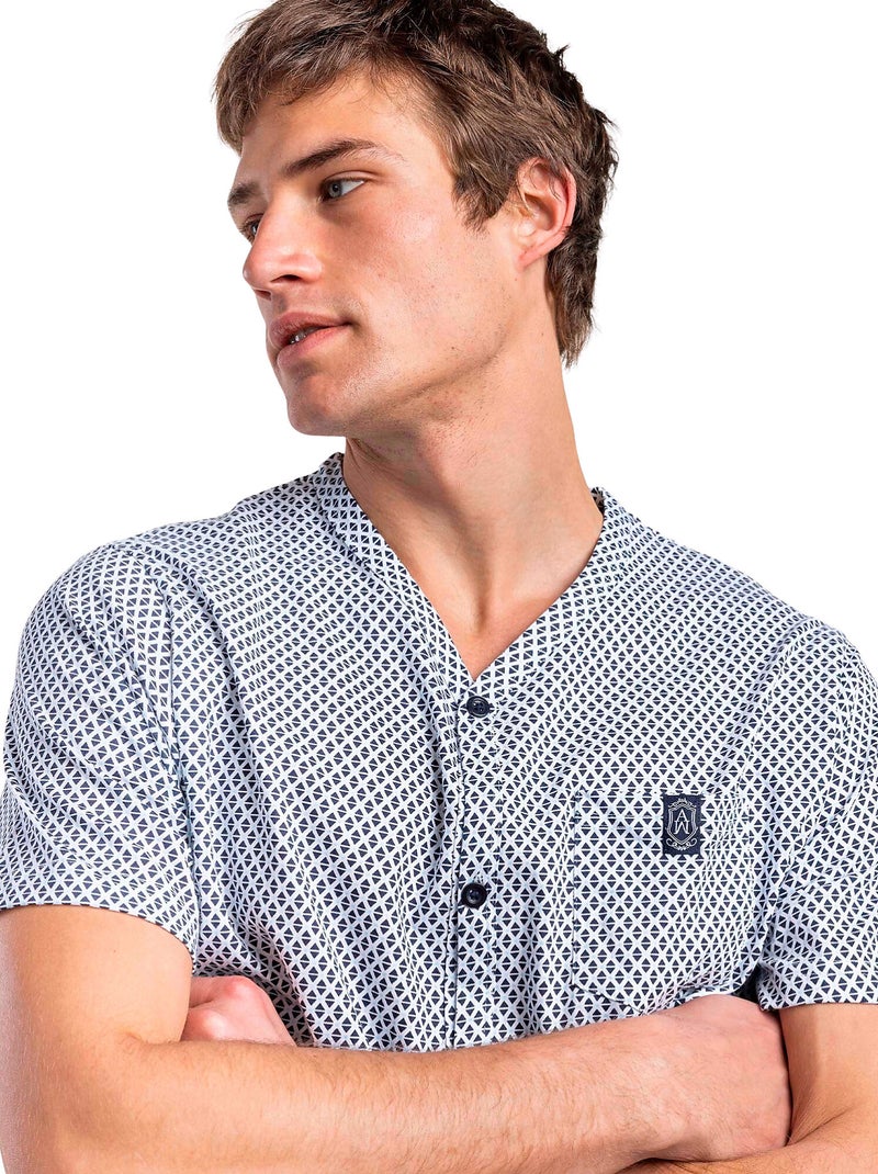 ADMAS CLASSIC Pijama Manga Corta Society para Hombre Azul - Kiabi