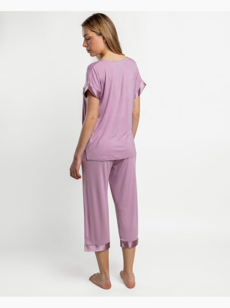 ADMAS CLASSIC Pijama Manga Corta Soft Dreams para Mujer Rosa claro - Kiabi