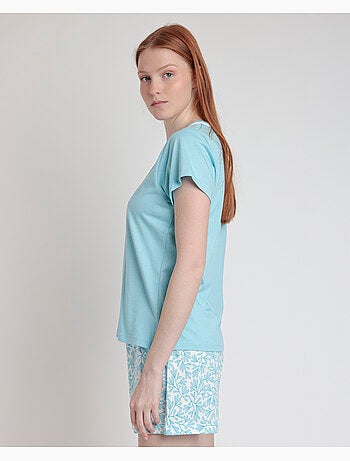 ADMAS CLASSIC Pijama Manga Corta Spring Leaves para Mujer