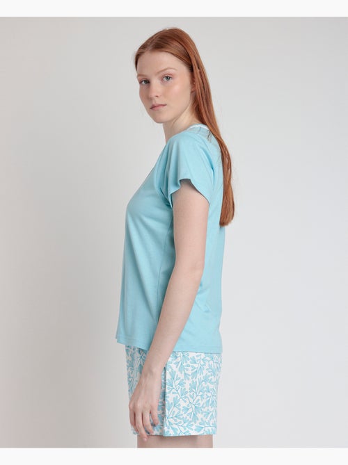 ADMAS CLASSIC Pijama Manga Corta Spring Leaves para Mujer - Kiabi ADMAS CLASSIC Pijama Manga Corta Spring Leaves para Mujer - Kiabi