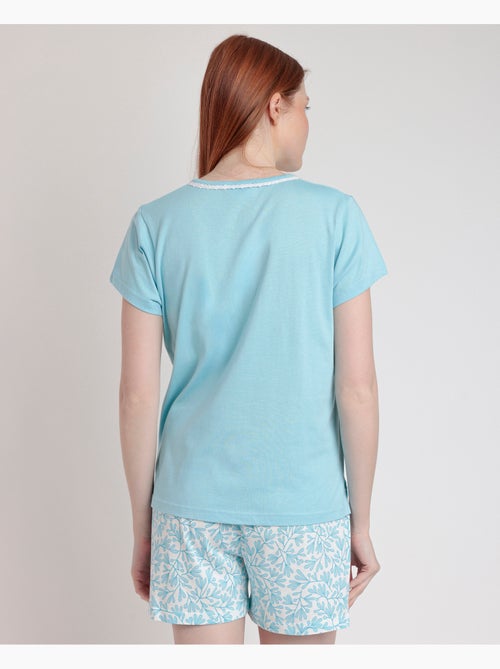 ADMAS CLASSIC Pijama Manga Corta Spring Leaves para Mujer - Kiabi ADMAS CLASSIC Pijama Manga Corta Spring Leaves para Mujer - Kiabi