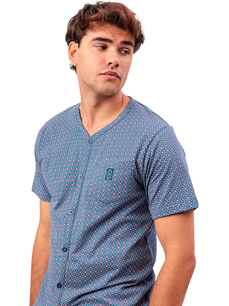 ADMAS CLASSIC Pijama Manga Corta Sterling para Hombre Azul - Kiabi