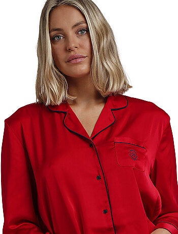 ADMAS CLASSIC Pijama Manga Larga Abierto Classic Christmas para Mujer