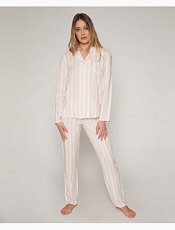 ADMAS CLASSIC Pijama Manga Larga Abierto Classic Stripes para Mujer