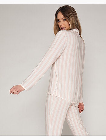 ADMAS CLASSIC Pijama Manga Larga Abierto Classic Stripes para Mujer