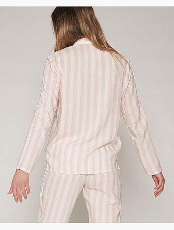 ADMAS CLASSIC Pijama Manga Larga Abierto Classic Stripes para Mujer