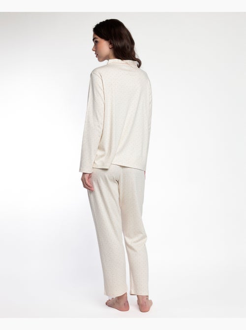 ADMAS CLASSIC Pijama Manga Larga Abierto Dots & Flowers para Mujer - Kiabi ADMAS CLASSIC Pijama Manga Larga Abierto Dots & Flowers para Mujer - Kiabi