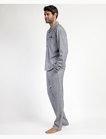 ADMAS CLASSIC Pijama Manga Larga Abierto Harris para Hombre