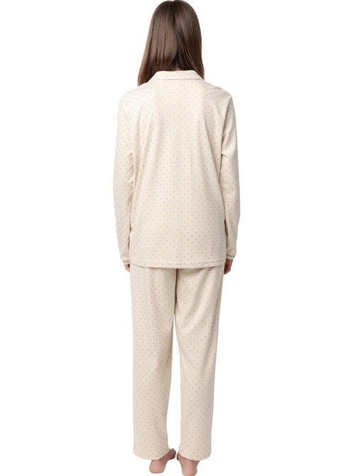 ADMAS CLASSIC Pijama Manga Larga Abierto Organic Dots para Mujer - Kiabi ADMAS CLASSIC Pijama Manga Larga Abierto Organic Dots para Mujer - Kiabi
