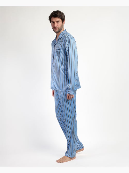 ADMAS CLASSIC Pijama Manga Larga Abierto Satinado Adm Secret para Hombre - Kiabi