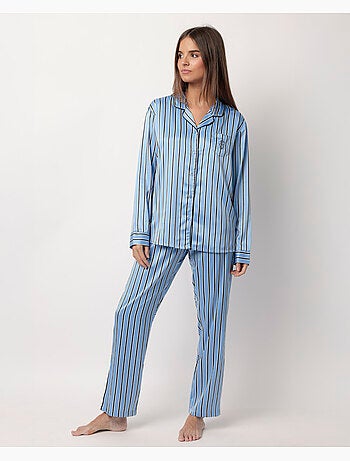 ADMAS CLASSIC Pijama Manga Larga Abierto Satinado Adm Secret para Mujer