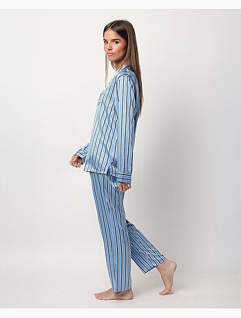 ADMAS CLASSIC Pijama Manga Larga Abierto Satinado Adm Secret para Mujer