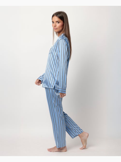 ADMAS CLASSIC Pijama Manga Larga Abierto Satinado Adm Secret para Mujer - Kiabi ADMAS CLASSIC Pijama Manga Larga Abierto Satinado Adm Secret para Mujer - Kiabi