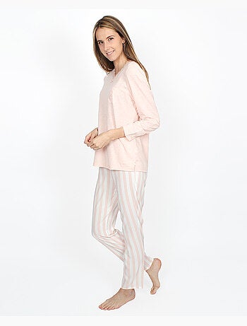 ADMAS CLASSIC Pijama Manga Larga Classic Stripes para Mujer