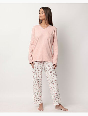 ADMAS CLASSIC Pijama Manga Larga Dots & Flowers para Mujer