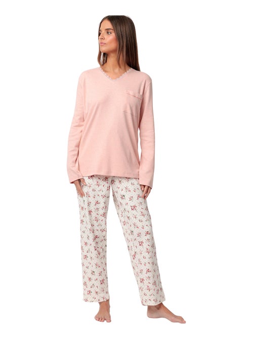 Admas classic pijama manga larga dots & flowers para mujer - Kiabi Admas classic pijama manga larga dots & flowers para mujer - Kiabi