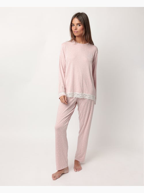 ADMAS CLASSIC Pijama Manga Larga Hearts para Mujer - Kiabi