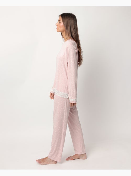 ADMAS CLASSIC Pijama Manga Larga Hearts para Mujer - Kiabi