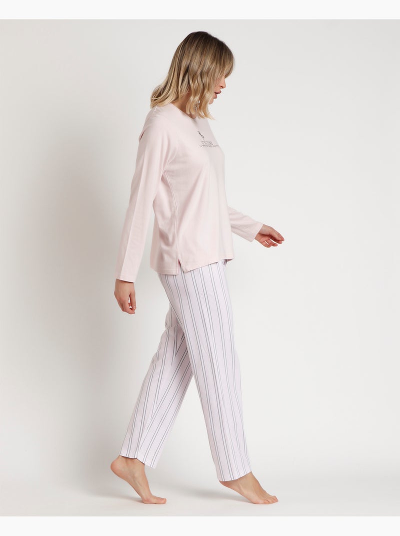 ADMAS CLASSIC Pijama Manga Larga Magic Time para Mujer Rosa claro - Kiabi