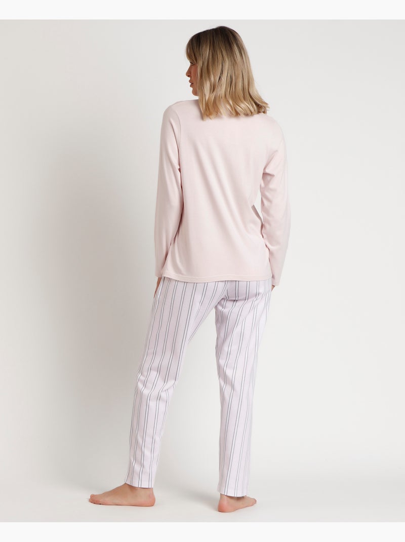 ADMAS CLASSIC Pijama Manga Larga Magic Time para Mujer Rosa claro - Kiabi