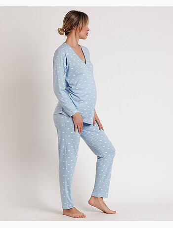 ADMAS CLASSIC Pijama Manga Larga Maternity Nubes para Mujer