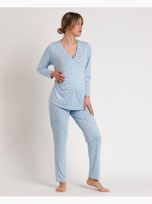 ADMAS CLASSIC Pijama Manga Larga Maternity Nubes para Mujer - Kiabi ADMAS CLASSIC Pijama Manga Larga Maternity Nubes para Mujer - Kiabi