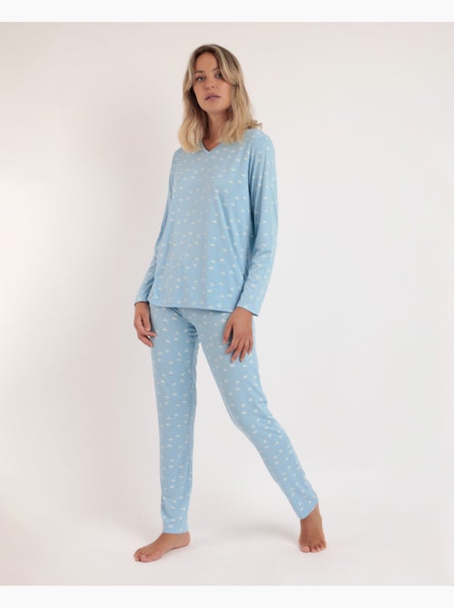 ADMAS CLASSIC Pijama Manga Larga Maternity Nubes Pico para Mujer - Kiabi ADMAS CLASSIC Pijama Manga Larga Maternity Nubes Pico para Mujer - Kiabi