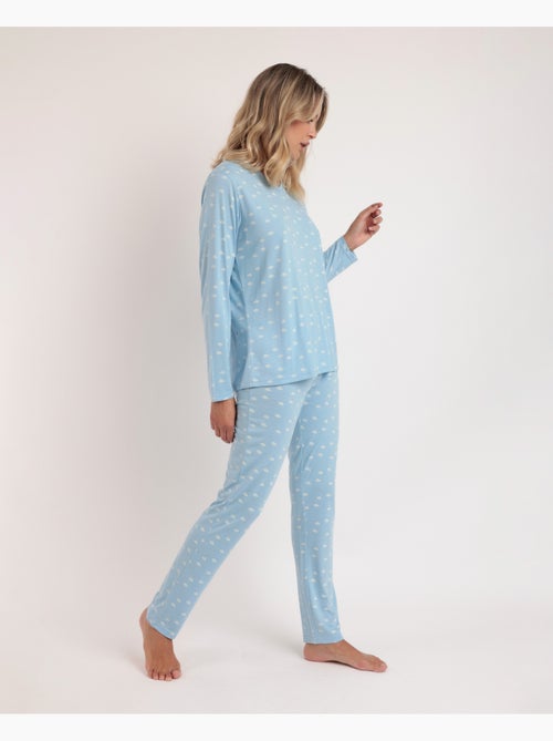 ADMAS CLASSIC Pijama Manga Larga Maternity Nubes Pico para Mujer - Kiabi ADMAS CLASSIC Pijama Manga Larga Maternity Nubes Pico para Mujer - Kiabi